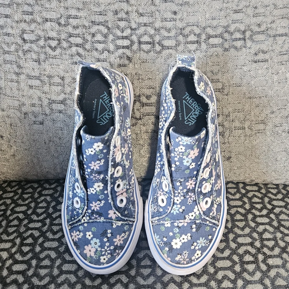 Floral Kids Slip-On Sneakers